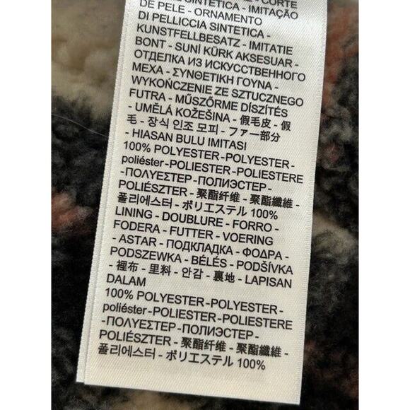 Levi's Womens Trucker Jacket Ex-Boyfriend All Over Sherpa Plaid Beige Size S NWT - Picture 6 of 12